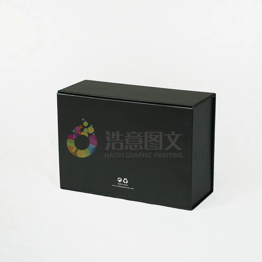 Wholesale Custom Exquisite Black Cardboard Folding Cosmetic Packaging Boxes Birthday Gift Paper Jewelry Box for Clothing Watch Jewellery Shipping Flower Box